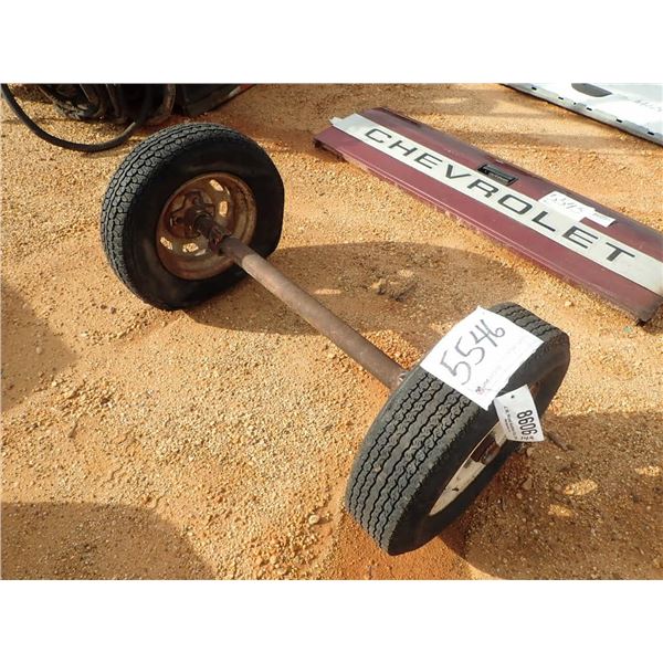 AXLE W/WHEELS, 46" W