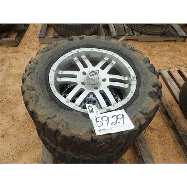 35X12.5R20LT TIRES & RIMS (2 EACH)