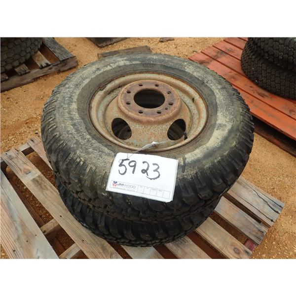 LT235/85R16 TIRES & RIMS (2 EACH)