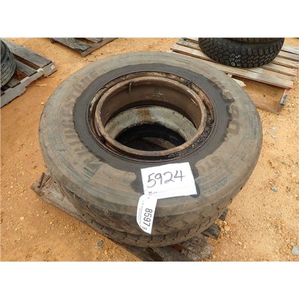 11R22.5 TIRES & RIMS (2 EACH)