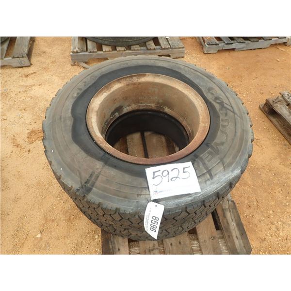 9.00R20 TIRES & RIMS (2 EACH)