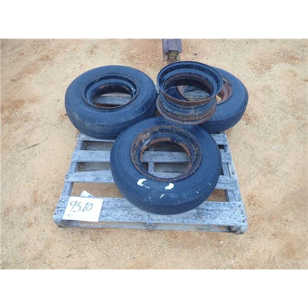 (3) 7-14.5 TIRES & RIMS FITS MOBILE HOME (C-8)