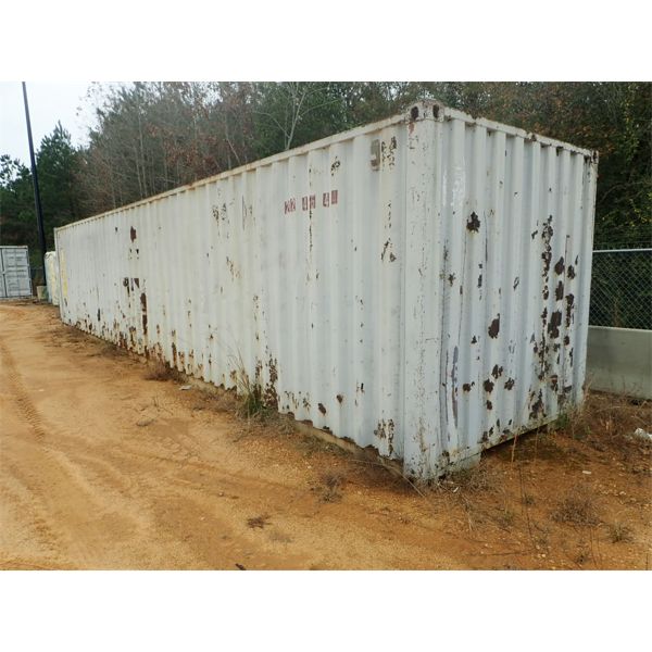 40' STEEL SHIPPING CONTAINER W/MISC CONTENTS