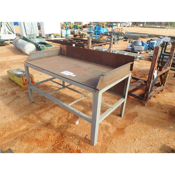 METAL WORK TABLE, 36"W X 70"L