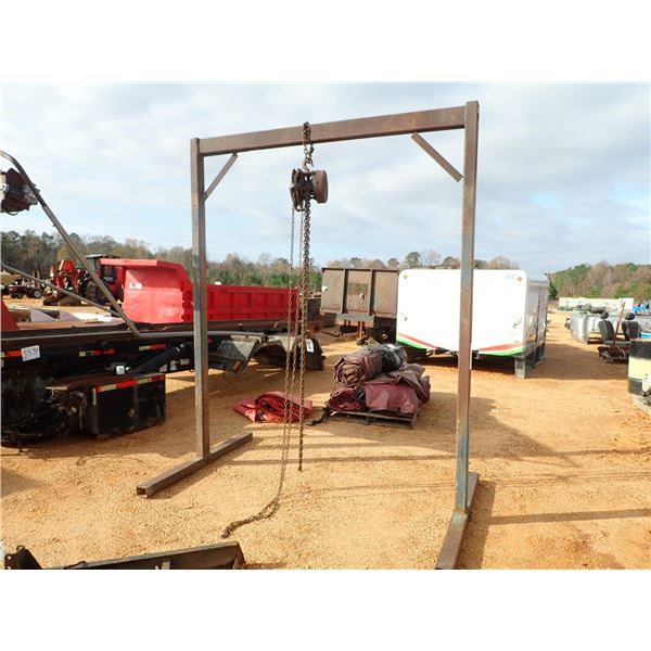 ENGINE HOIST FRAME W/ 1 TON HOIST (A-1)