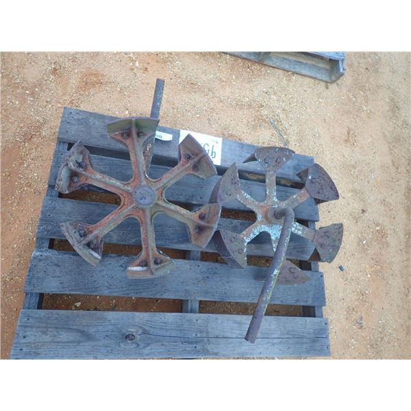 TWO CULTIVATE ROLLER WHEEL IMPLEMENTS