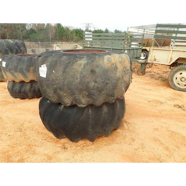 (2) LOG SKIDDER TIRES & RIMS (A4)