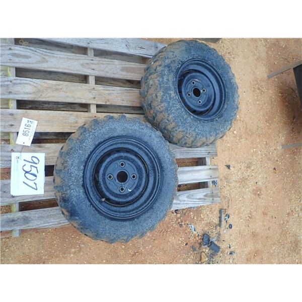 (2) 24 X 10.00-12 TIRES & RIMS (C8)