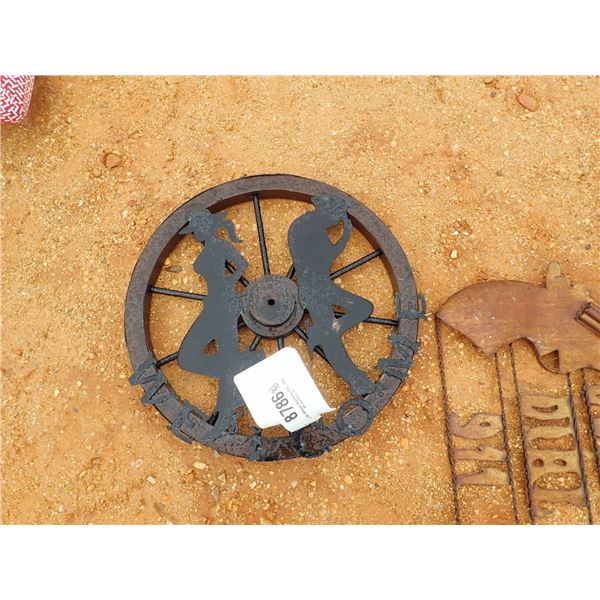 ROUND METAL WELCOME SIGN (C-6)