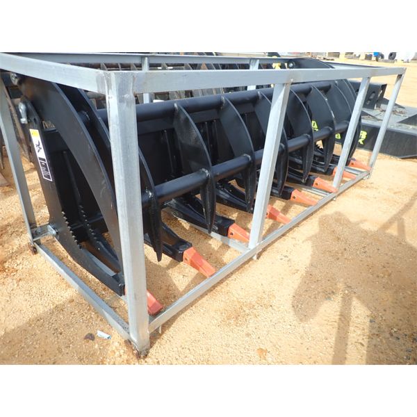 ROOT RAKE W/GRAPPLE, fits skid steer loader 