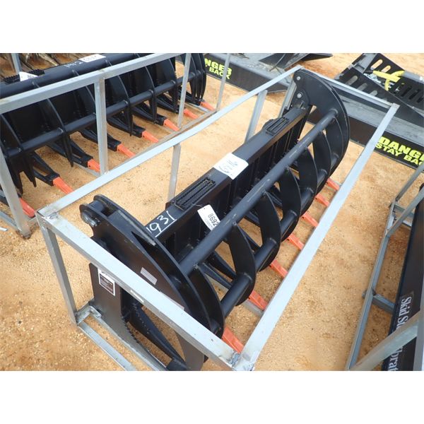 ROOT RAKE W/GRAPPLE, fits skid steer loader 