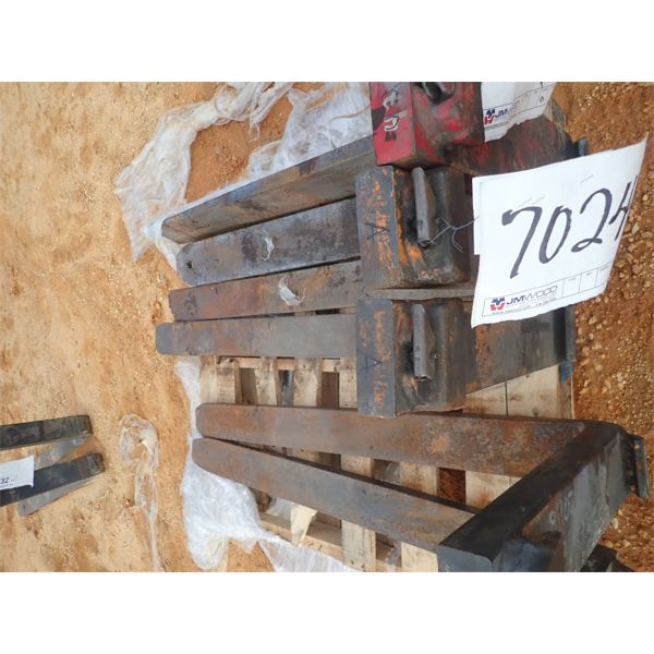 (1) SET FORKLIFT TIRES, 48" (B6)