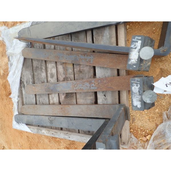 (1) SET FORKLIFT TIRES, 42" (B6)