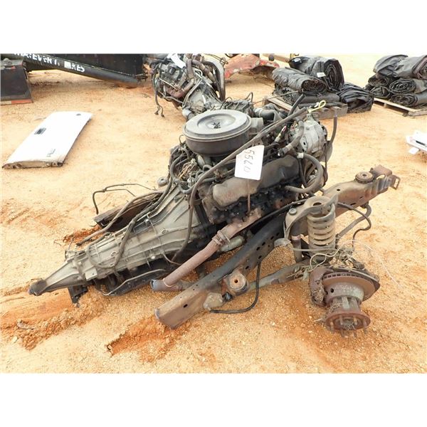 FORD 7.3 DIESEL ENGINE W/TRANSMISSION (A-1)