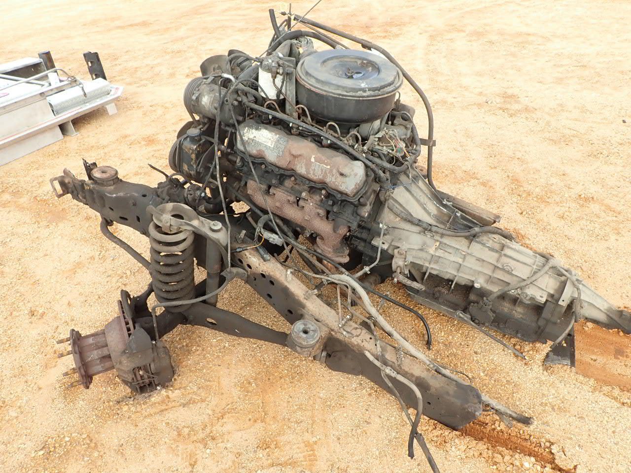 FORD 7.3 DIESEL ENGINE W/TRANSMISSION (A-1) - J.M. Wood Auction Company ...