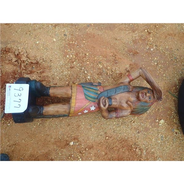 3' TEAKWOOD INDIAN BRAVE (C-6)