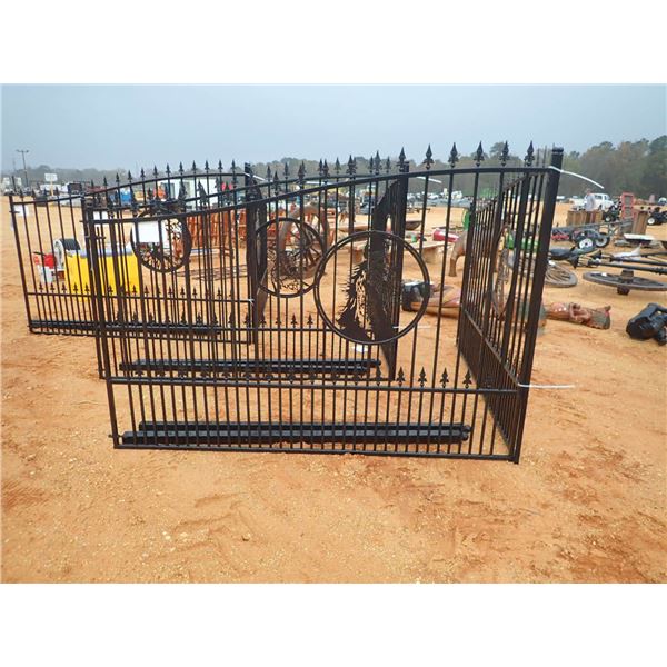 WROUGHT IRON GATE, 16', HORSE (C6)