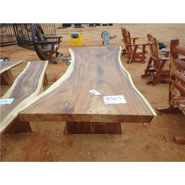 TEAKWOOD TABLE, 105"L (C6)