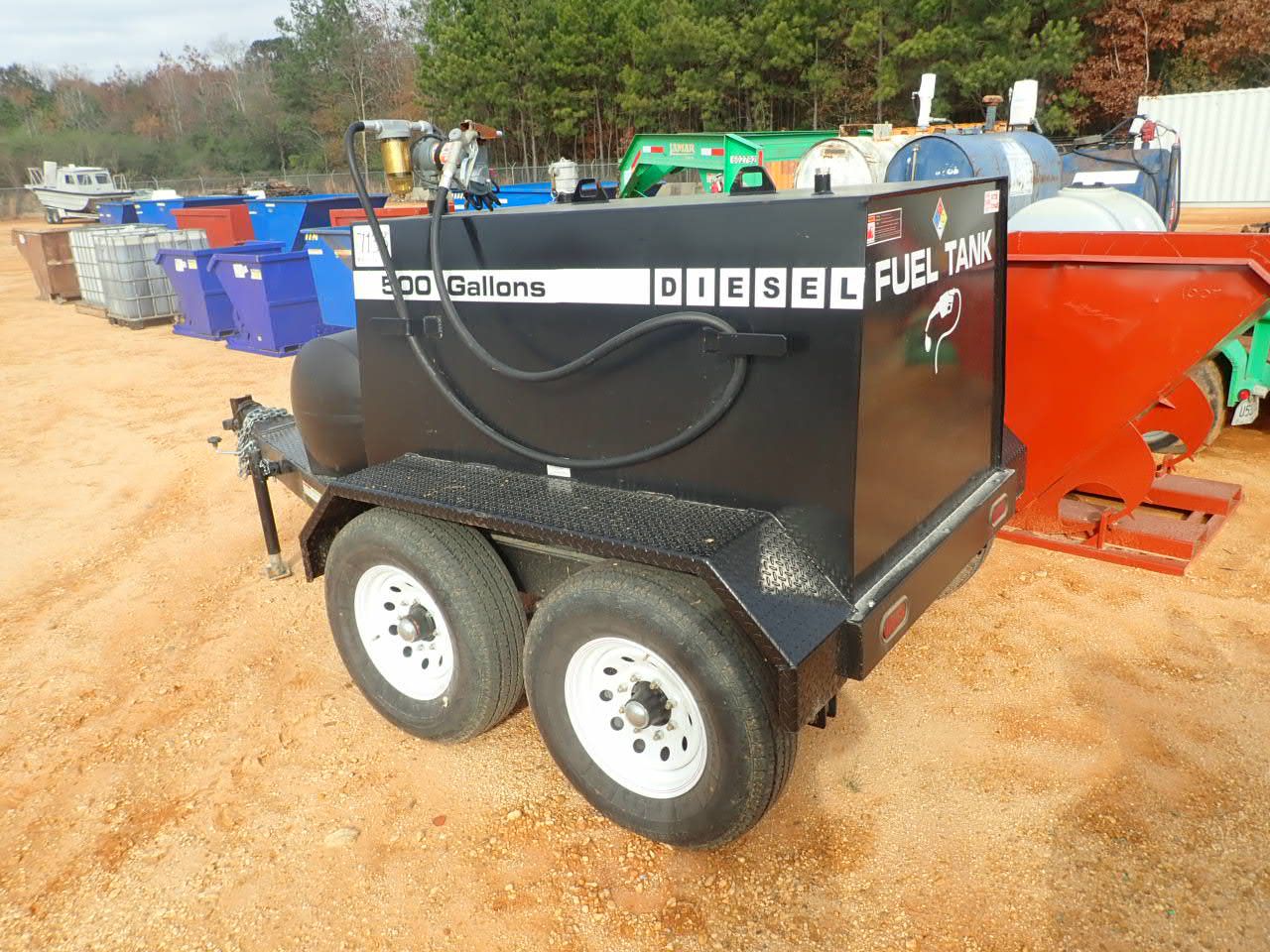 DIESEL TANK TRAILER, TANDEM AXLE, 500 GALLON AND DEF TANK, 20 GALLON