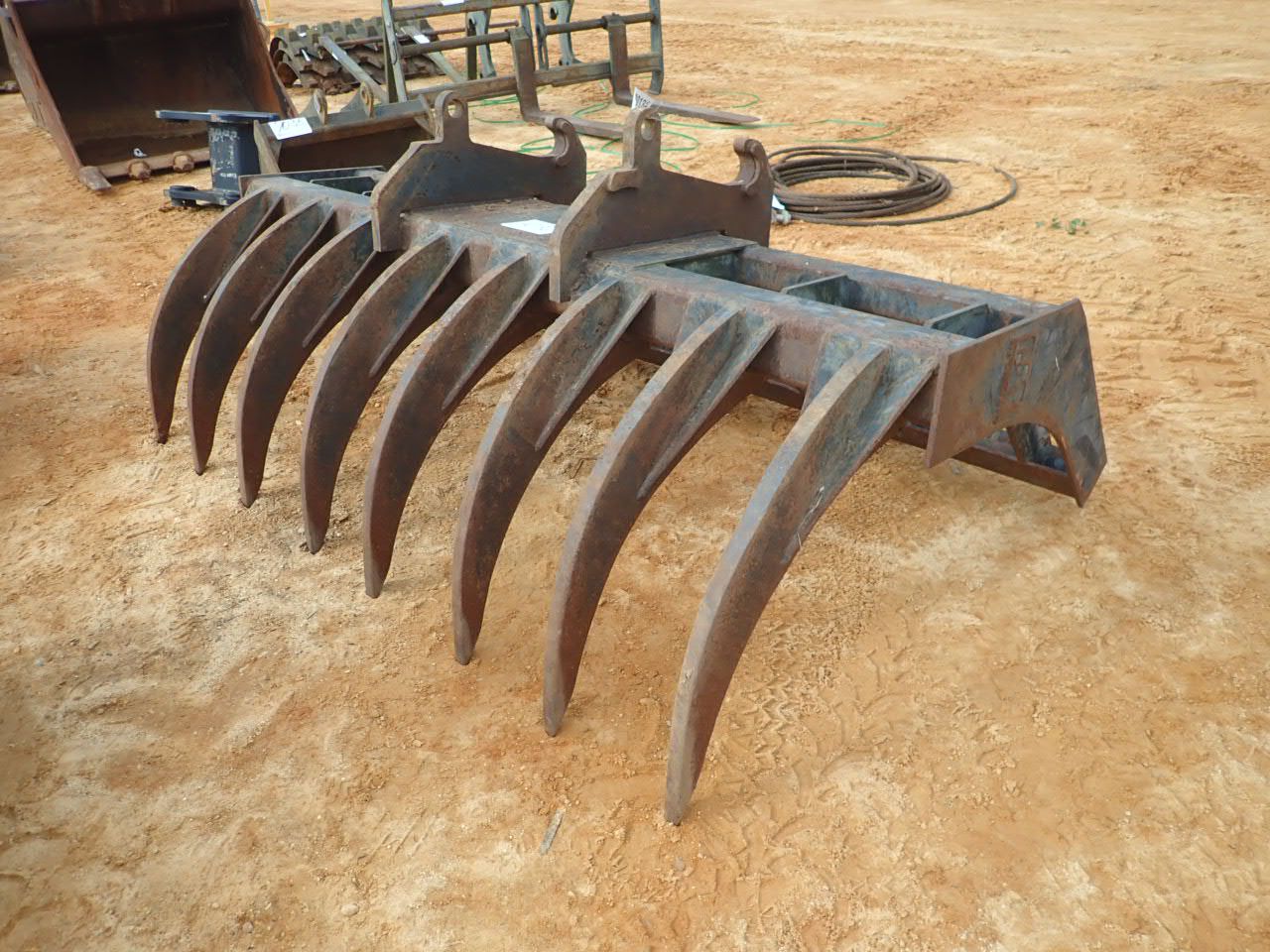 (1) WHEEL LOADER STACK RAKE & TIRES, JRB HITCH (B6) - J.M. Wood Auction ...