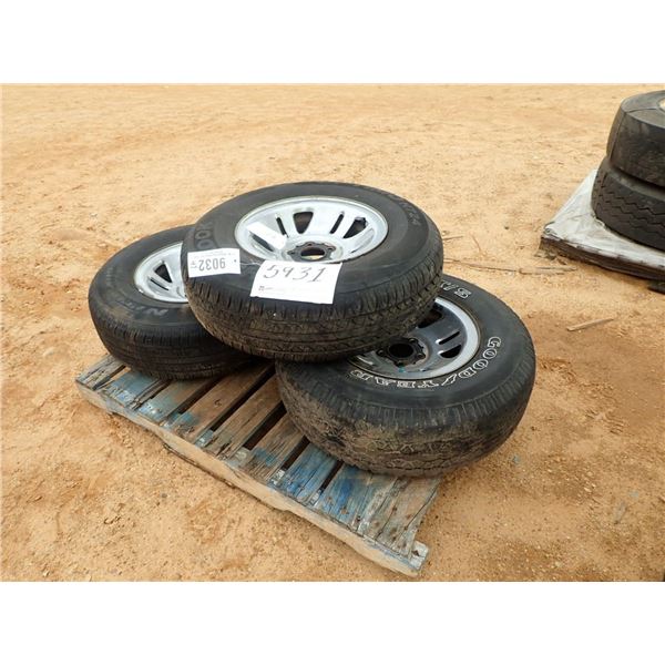 (3) TIRES & RIMS P235/75R15