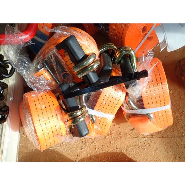 (1 BUNDLE OF 4) CARGO STRAPS 2" X 27'