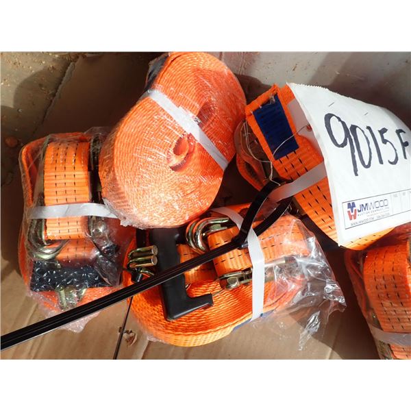 (1 BUNDLE OF 4) CARGO STRAPS 1.5" X 27'