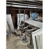 Image 2 : 62"W X 32"D X 27"H METAL WORK TABLE, 4 INDUSTRIAL ROLLER STANDS & MOBILE METAL HANGING RACK