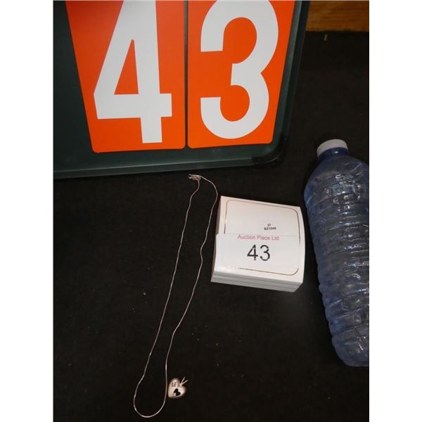 Sterling Silver Necklace with Heart Pendant