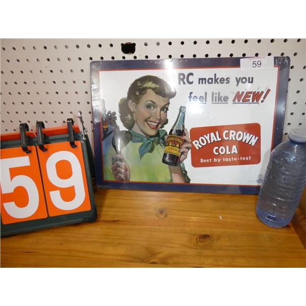 New Metal Sign Royal Crown Cola