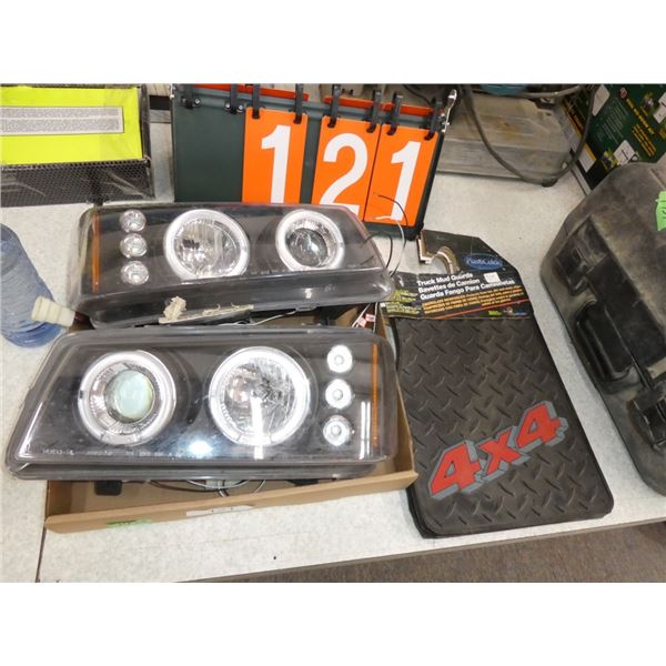 Front Head Lights For 2003-2006 Chev/Mud Flaps
