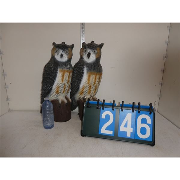 2-Plastic Pole  Owls