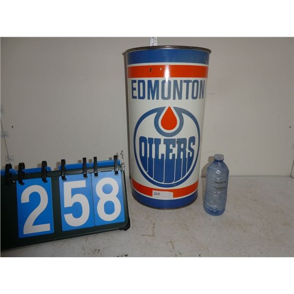 Vintage Edmonton Garbage Can Metal