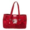 Image 1 : Fendi Red Leather Zucca Mama Baugette Shoulder Bag