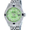 Image 1 : Rolex Ladies Stainless Steel 26 Green Diamond & Sapphire Datejust Wristwatch