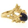 Image 4 : Estate 14k Yellow Gold 1.98 ctw Amethyst Coral Reef Nugget Cocktail Ring