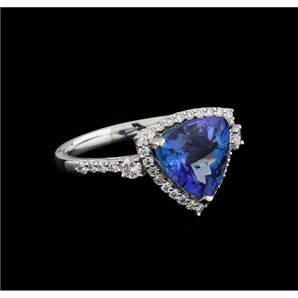 3.60 ctw Tanzanite and Diamond Ring - Platinum