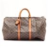 Image 1 : Louis Vuitton Brown Monogram Canvas Leather Keepall 50 cm Duffle Bag Luggage