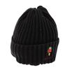Image 2 : Gucci Black Knit with Pierced Heart Beanie