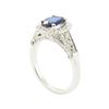 Image 4 : 1.90 ctw Oval Brilliant Blue Sapphire And Diamond Ring - 14KT White Gold
