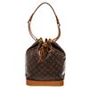 Image 1 : Louis Vuitton Brown Monogram Canvas Leather Noe GM Drawstring Bag