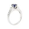 Image 4 : 1.51 ctw Sapphire and Diamond Ring - 18KT White Gold