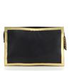 Image 2 : Bottega Veneta Zip Pouch Gilded Waxed Leather Large Black, Gold