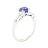 Image 4 : 1.20 ctw Sapphire and Diamond Ring - 18KT White Gold