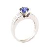 Image 4 : 2.16 ctw Blue Sapphire And Diamond Ring - 14KT White Gold