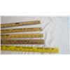 Image 2 : *(5) Assorted vintage wooden ruler sticks