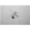 Image 6 : Pink Gemstone Necklace on a 925 Silver chain