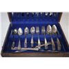 Image 3 : W.M.A. Rogers Stainless Steel Cutlery in wooden chest (oneida)