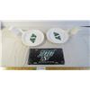Image 1 : Sask Roughriders 100 years license plate + (2) cup/plate holders
