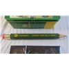 Image 3 : John Deere Bronze Christmas Medallions, Giant Pencil, Locking Tin coin bank